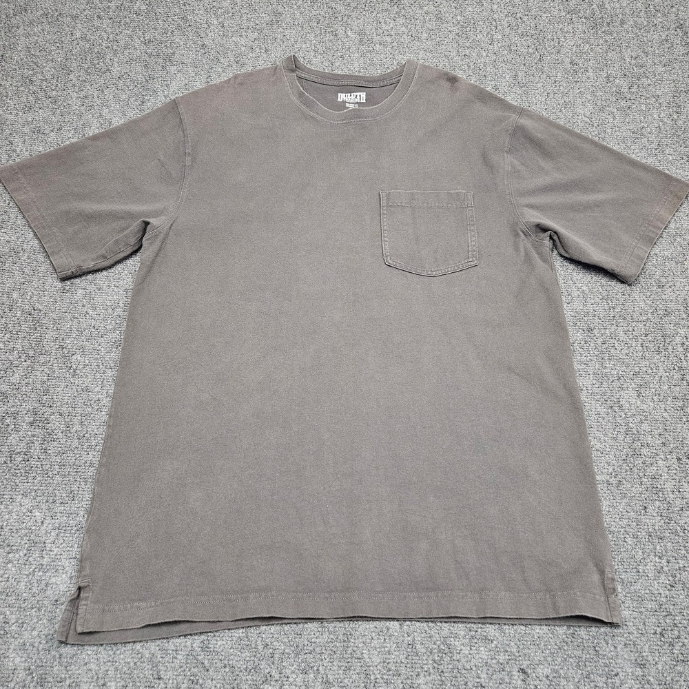 Duluth Trading Longtail Tshirt Mens Medium Gray Relaxed Fit Pocket Tee Workwear